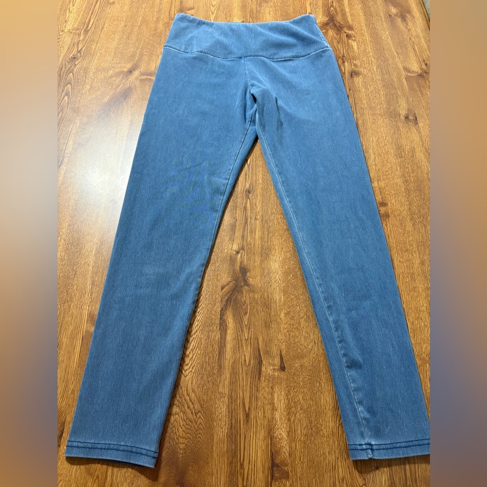 Suave Brand Revolutionary Tummy Control Blue Leggings Sz. M